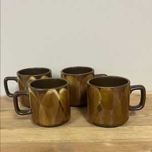 Vintage MCM Ceramic Mugs - set of 4